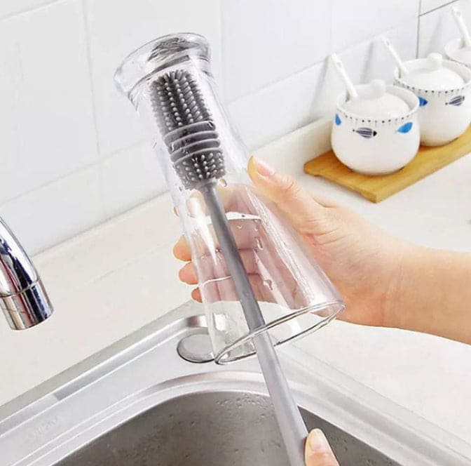 Bottle Cleaning Brush, Rubber TPR Bristles Long Handle Cleaning Brush, Milk Bottle Cleaning Brush, Bendable Toilet Brush For Bathroom, Deep-Cleaning Toilet Bowl Brush Bottle Cleaning Brush, Rubber TPR Bristles Long Handle Cleaning Brush, Milk Bottle Cleaning Brush, Bendable Toilet Brush For Bathroom, Deep-Cleaning Toilet Bowl Brush